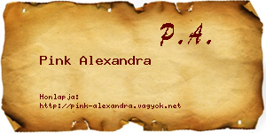 Pink Alexandra névjegykártya