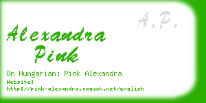 alexandra pink business card